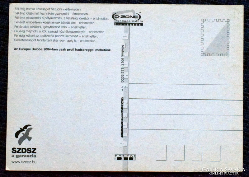 Szdz propaganda postcard - conscripts split up!