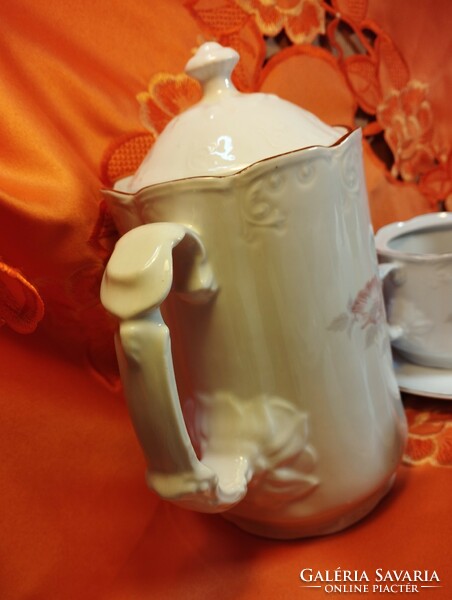 Antik  porcelán kávéskészlet,  13 db.