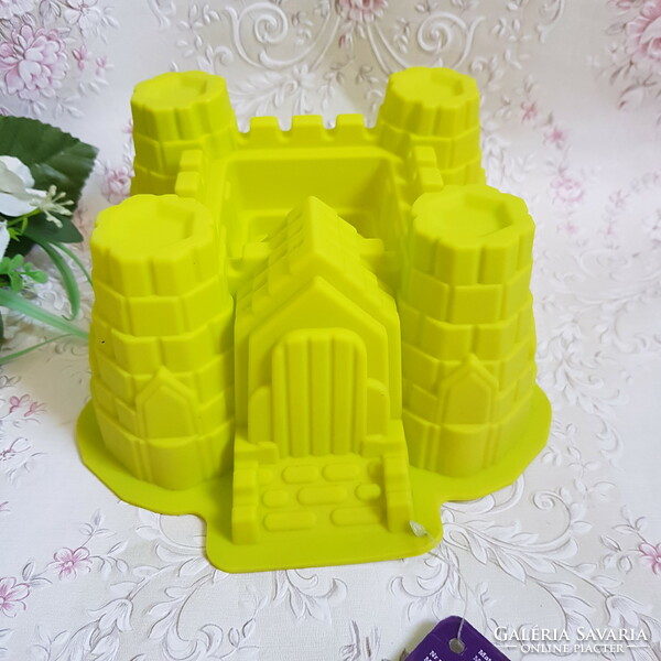 Új, vár alakú szilikon sütőforma, kuglóf sütőforma