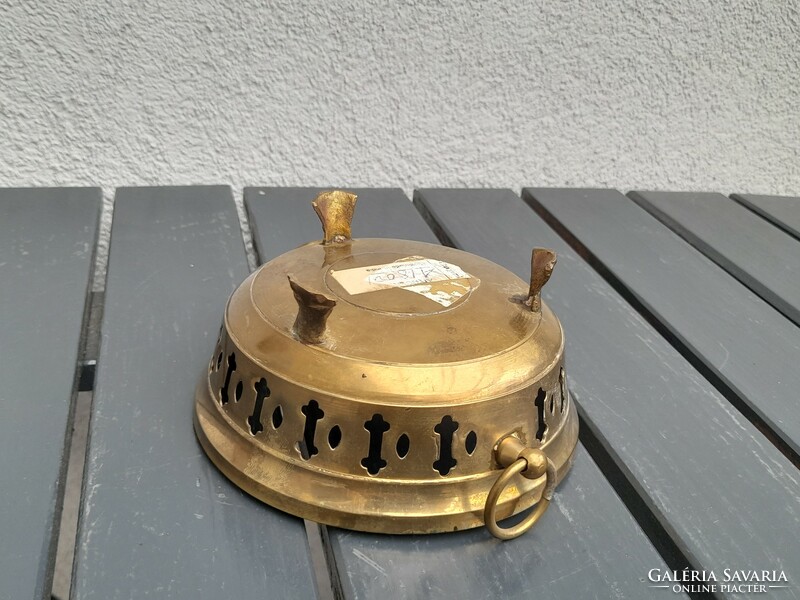 Beautiful solid copper bowl with claw feet