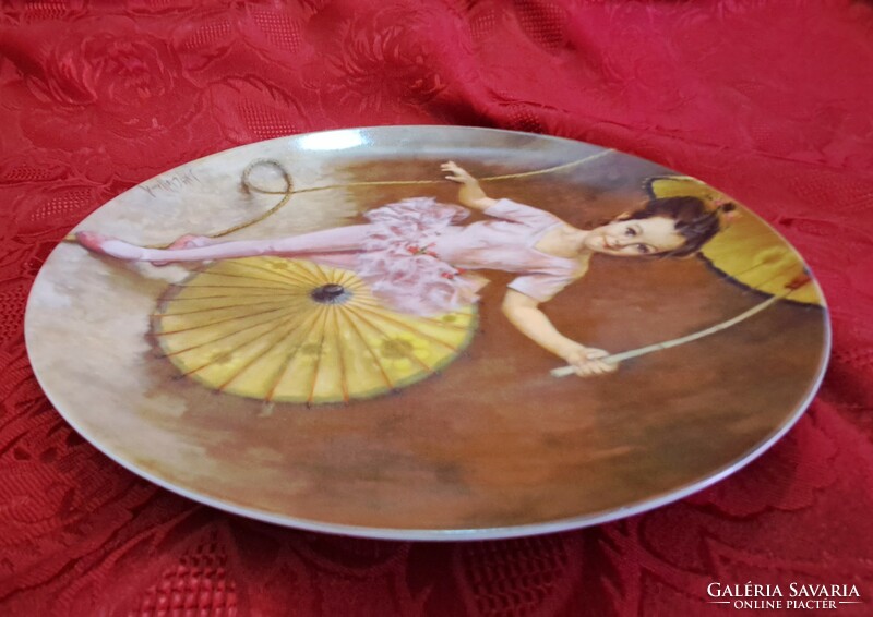 Ballerina decorative plate Chinese circus porcelain plate (l4459)
