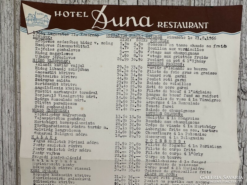 Duna hotel and restaurant 1966