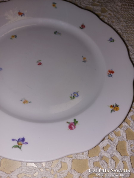Zsolnay 1db szép sok kisvirágos lapos tányér