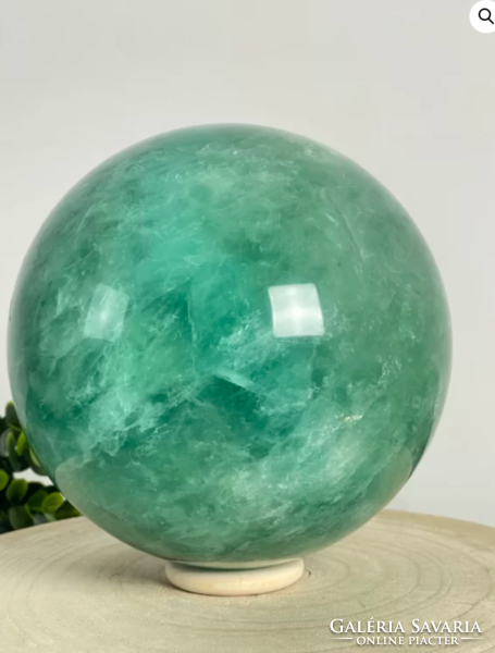 Zöld Fluorit Gömb - 8450 grammos - "Intuiciót hoz az otthonodba"