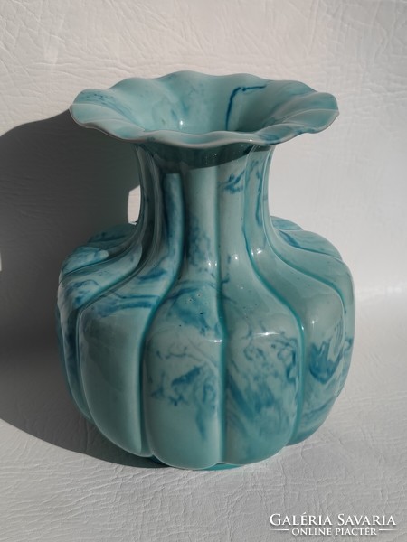 Zsolnay vase with labrador pattern