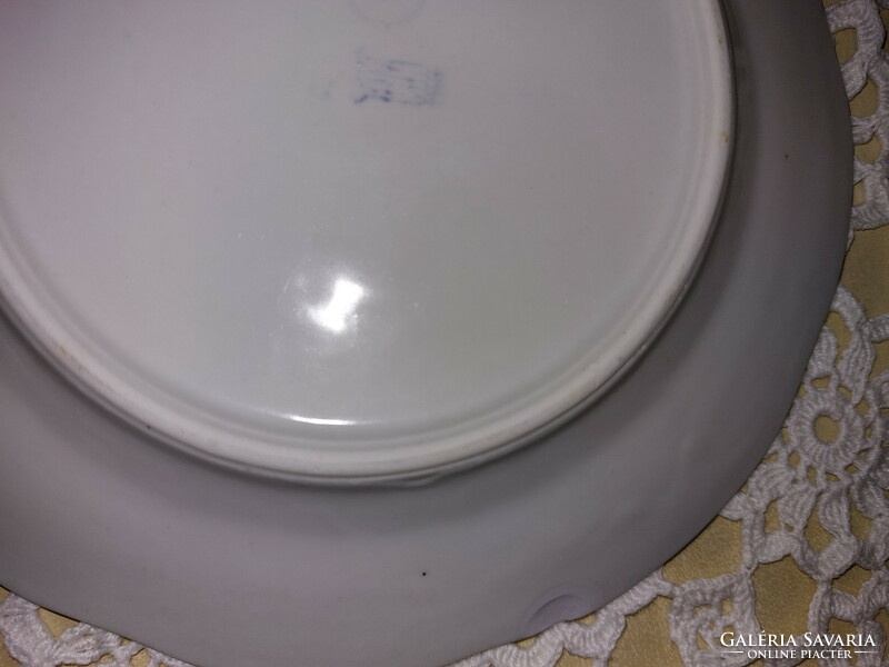 Zsolnay white 2 flat plates, 1 cake plate