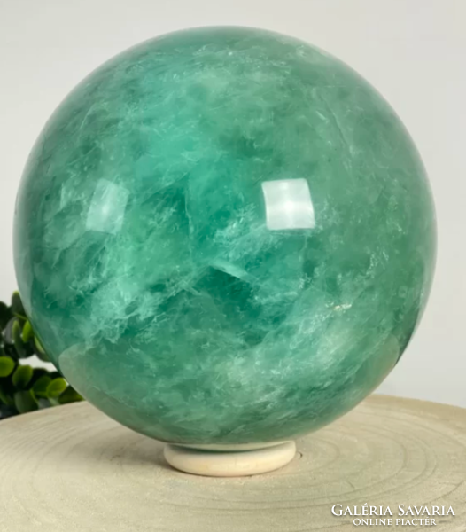 Green fluorite sphere - 8450 grams - 