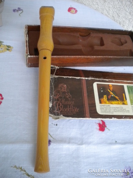 Recorder wood flute in new or mint condition in box