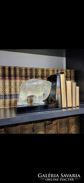 Eredeti antik art deco üveg könyvtámasz Heinrich Hoffmann