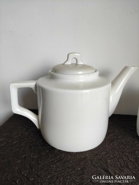 Antique art deco Zsolnay porcelain tea pot and sugar holder