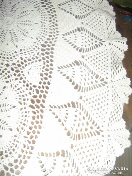 Beautiful crocheted tablecloth with beautiful antique off-white Art Nouveau notes