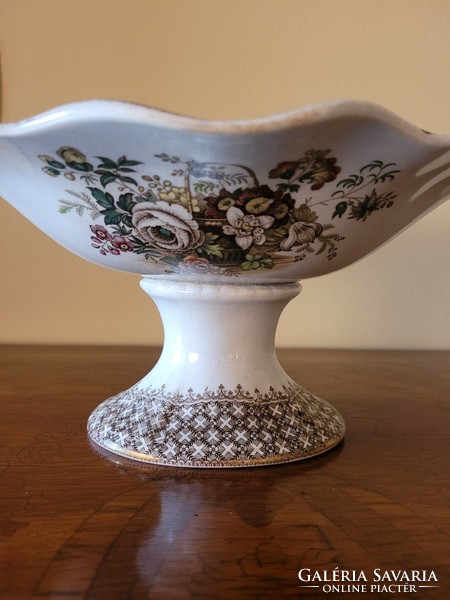 Antik Francia porcelán asztal közép, kínáló