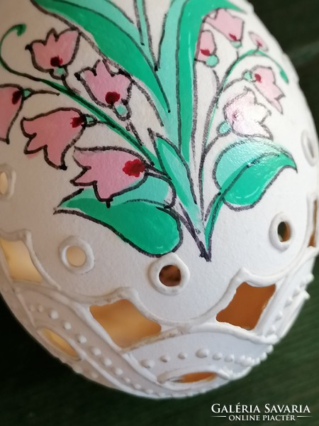 Hand-painted and pierced Easter eggs