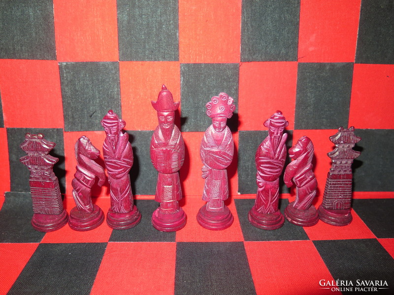 Carved Bone Chinese Chess Set