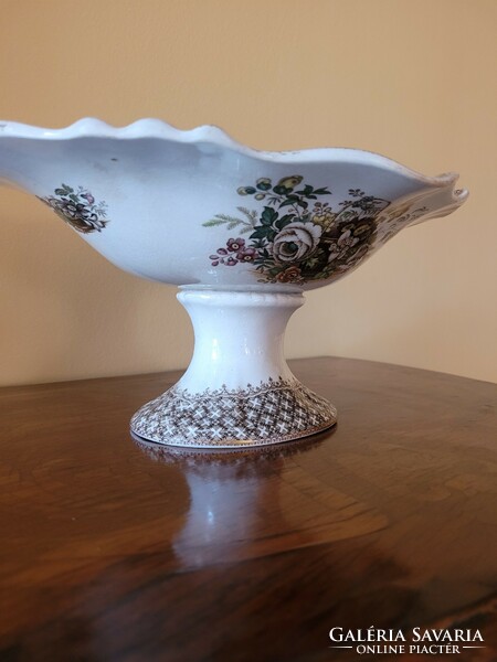 Antik Francia porcelán asztal közép, kínáló