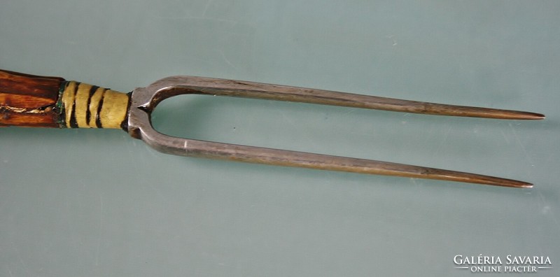 Probably 17th century fork horn and copper, wrought iron