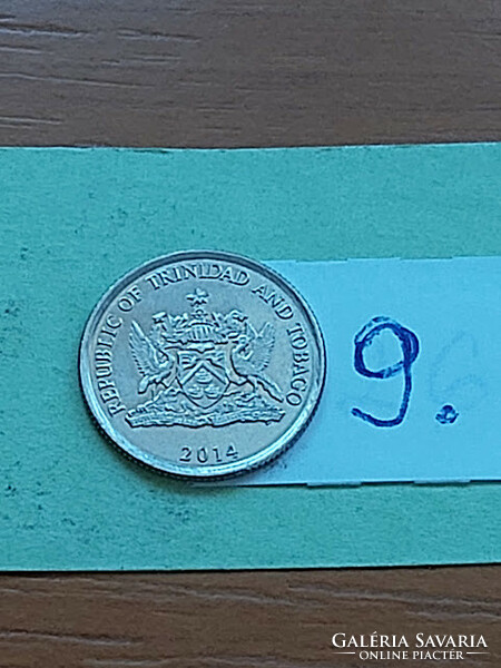 Trinidad and Tobago 10 cents 2014 copper-nickel, hibiscus 9