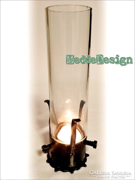 MeddeDesign BlackOut Rustic® Bottle SteamPunk asztali mécseslámpa