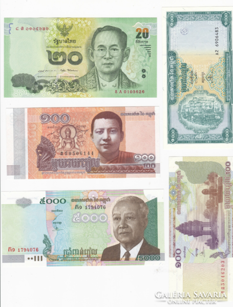 Asian unc banknotes