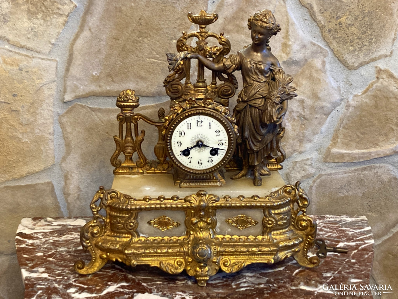 French a.D.Mougin fireplace clock