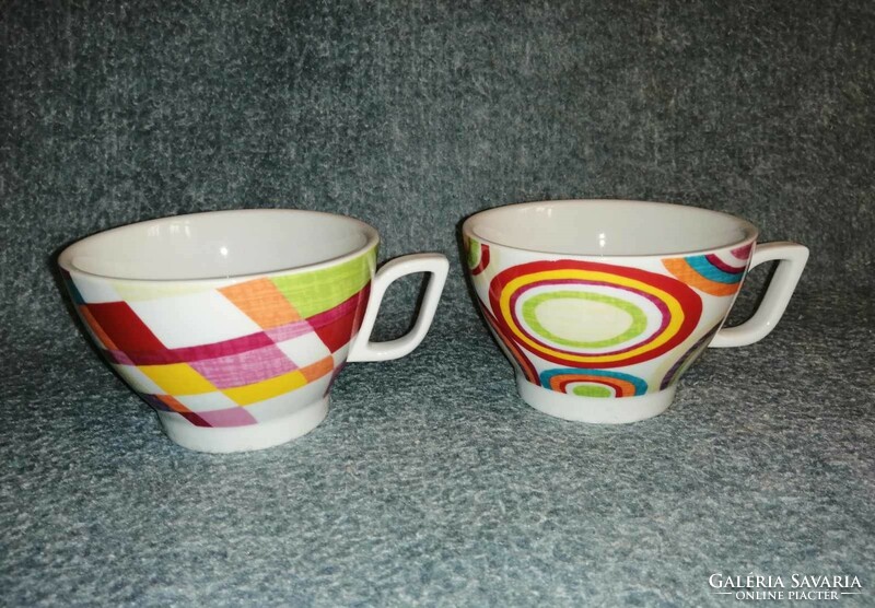 Fine porcelain tea, cappuccino cup, mug in pair (a11)