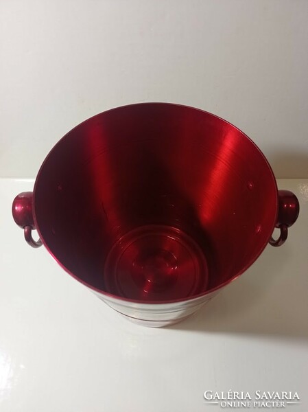 Burgundy German champagne cooler, ice bucket, ice cube holder