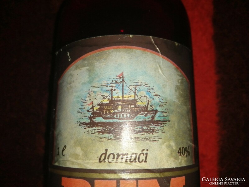 Domaci *alpis* rum. Serbian retro drink. In an unopened 1 l bottle!