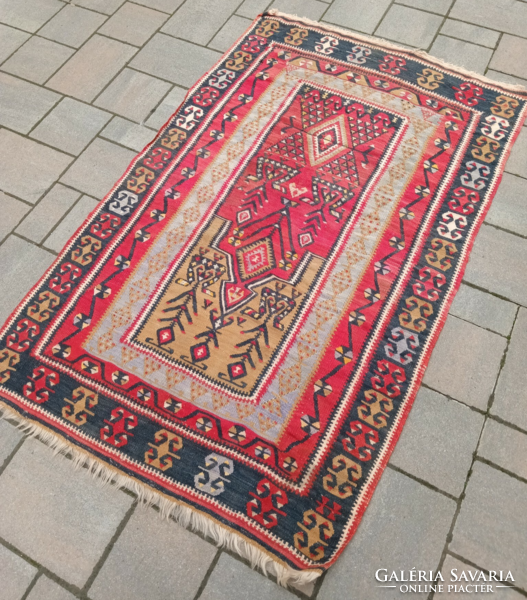 Antique Anatolian prayer kelim carpet. Negotiable
