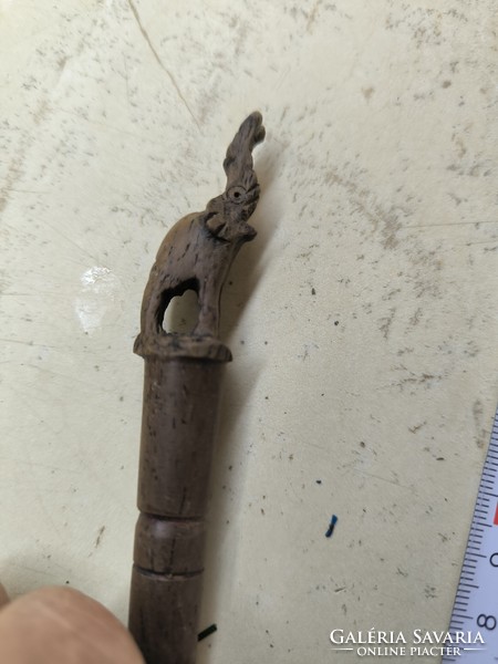 Pipe carved with elephant decoration for sale!