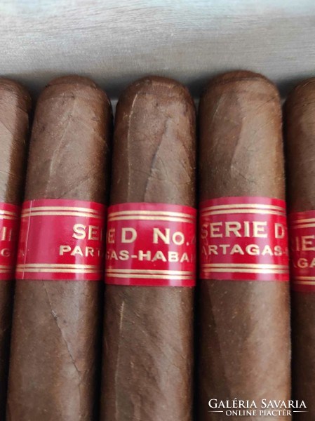 Cuban cigar original 'partagas d no. In a 4' wooden gift box, 25 threads, original purebred havanna.