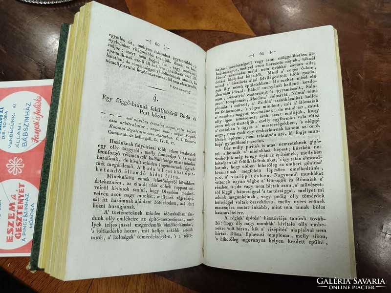 Tudományos gyüjtemény 1828 kiadták Trattner J.M. és Károlyi I. 1. kötet, Tizenkettedik esztendei fol