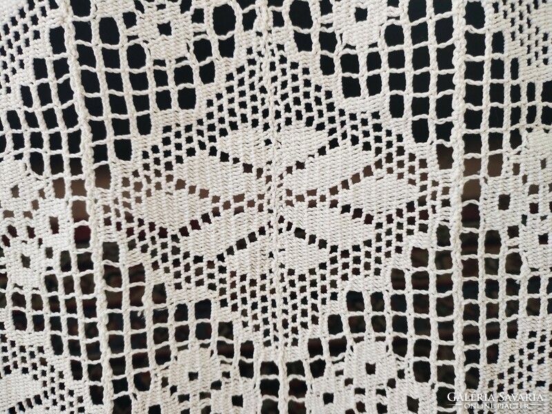 Large button curtain with decorative fringe - 250x270 cm