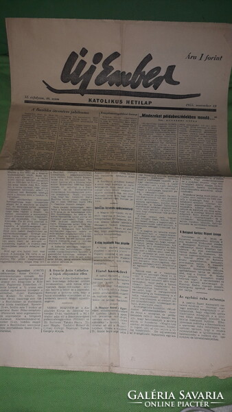 1955.november 13. ÚJ EMBER KATOLIKUS HETILAP szép állapotban a képek szerint