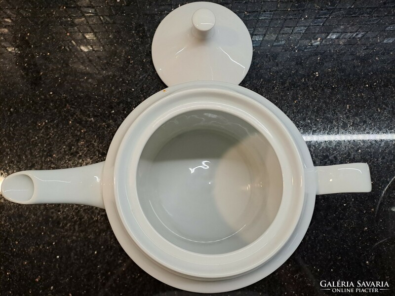 Retro lowland porcelain tea pot spout with covid pattern