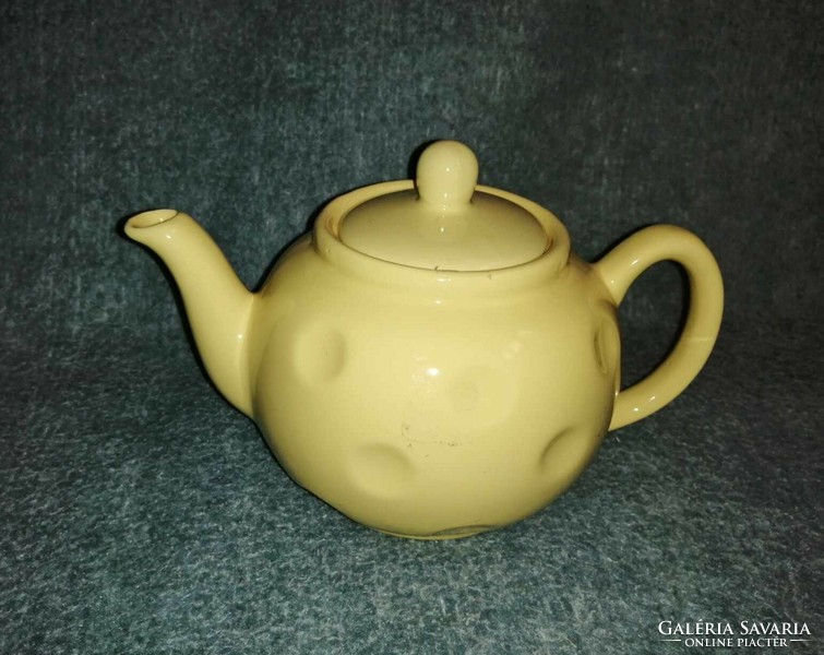 Sárga kerámia teás kanna kiöntő (A11)
