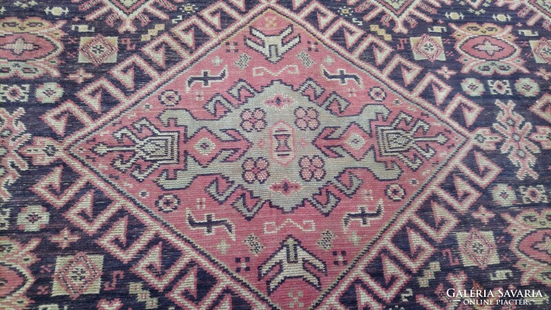Antique flawless silk moquette tapestry, kelim pattern!