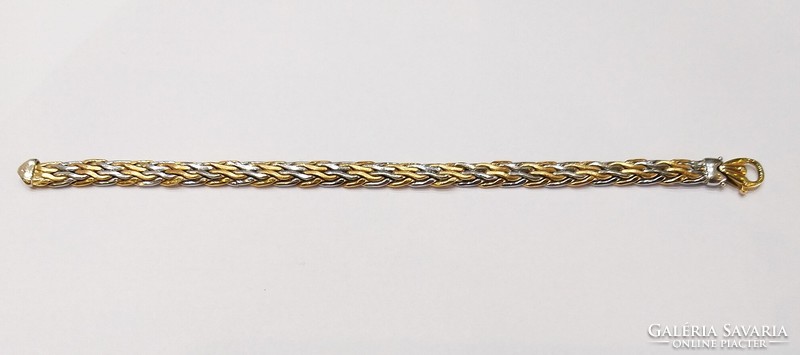 14K gold, 8.87g premium multicolored braided bracelet (no.: 24/106.)