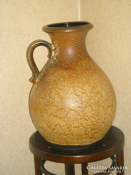 Retro cracked glazed floor vase, 50 cm high