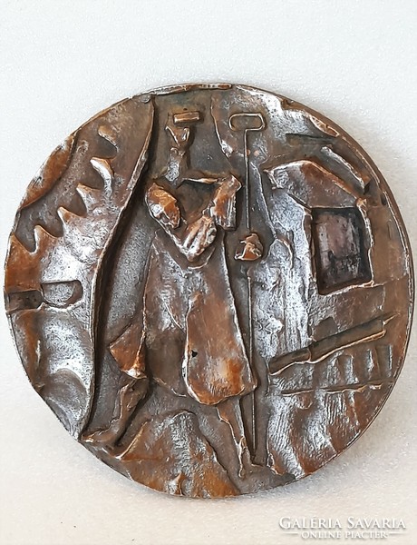 Martinász, öntött bronz plakett