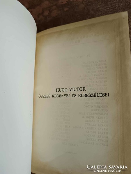 A Rajna I-IV., Hugo Victor, 	Hugo Viktor összes regényei és elbeszélései