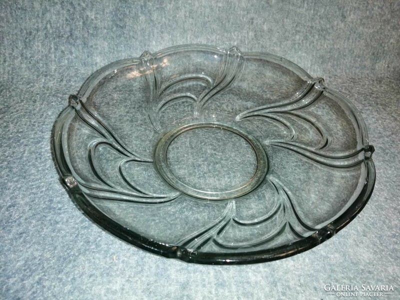 Retro glass bowl, offering, center of the table 25.5 cm (a11)