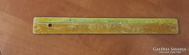 Wooden ruler with metal insert 30 cm