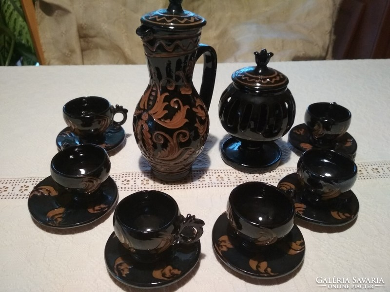 Józsa János ceramic coffee set from 1979