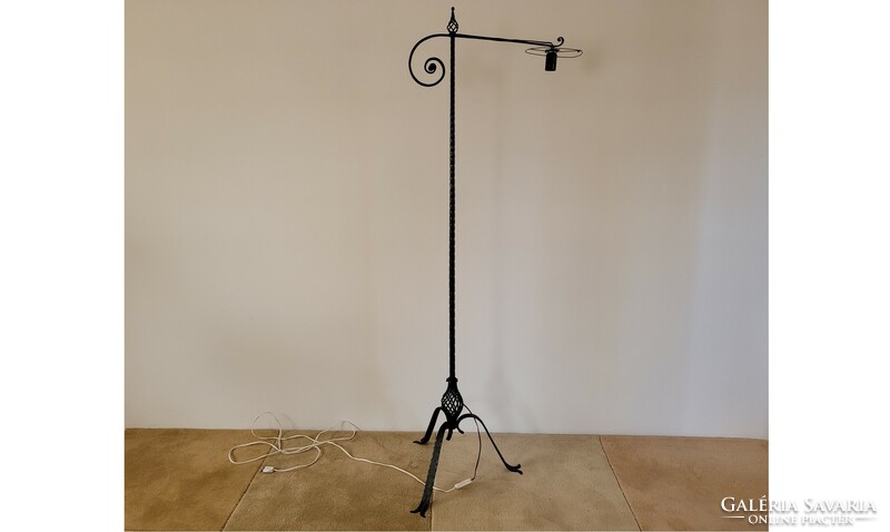 Old wrought iron floor lamp