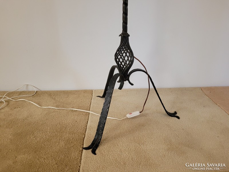 Old wrought iron floor lamp