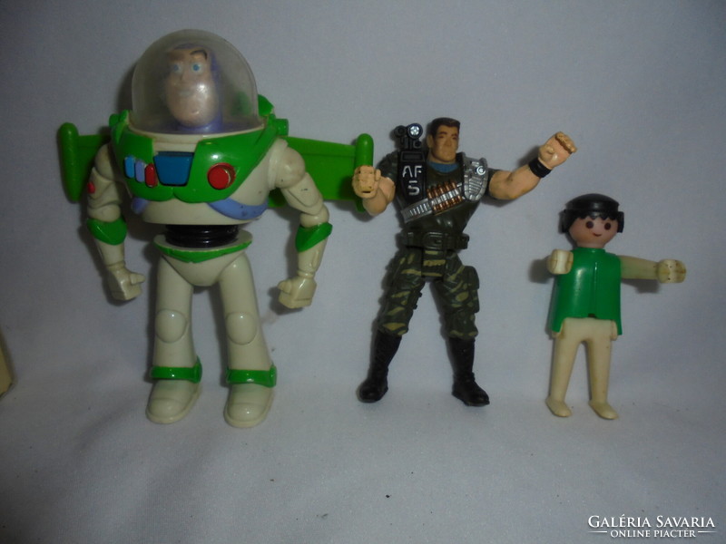 Három darab retro játék figura - együtt - J.I.Joe, Shenk, Toy Story