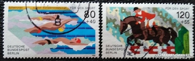 Bb751-2p / Germany - Berlin 1986 sports aid stamp set stamped