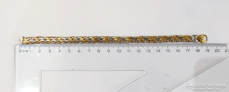 14K gold, 8.87g premium multicolored braided bracelet (no.: 24/106.)