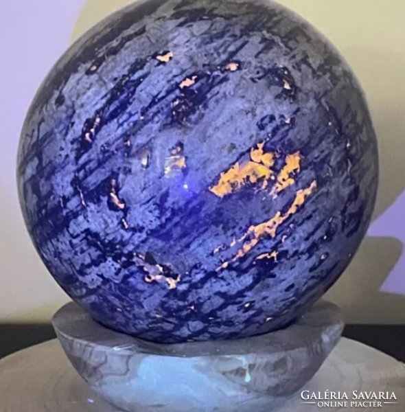 Fluorescent lapis lazuli sphere - 16.4 kg