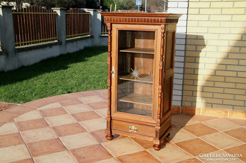 Tin German antique display case, glass cabinet 4